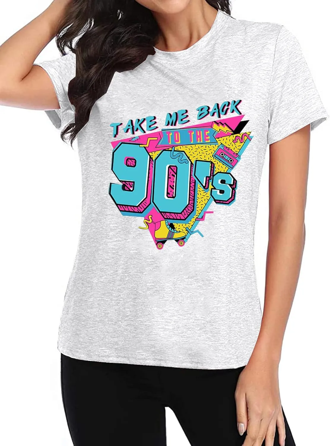 90s Outfit for Women Take Me Back to The 90's Shirt Vintage 80s T-Shirt Casual 90s 80s Nostalgia Tee Tops