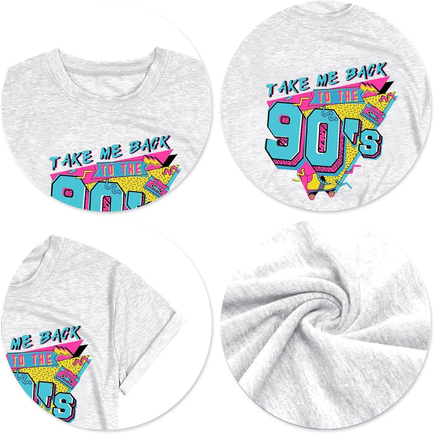 90s Outfit for Women Take Me Back to The 90's Shirt Vintage 80s T-Shirt Casual 90s 80s Nostalgia Tee Tops