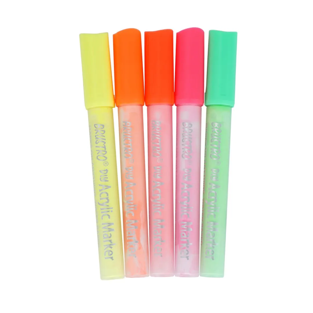Brustro DIY Neon Acrtlic Marker (set of 5)