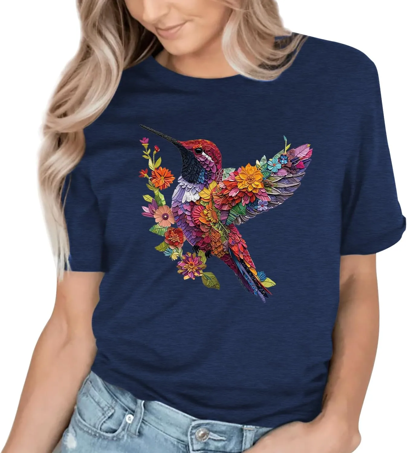 Butterfly Shirts for Women Vintage Floral Tee Shirt Butterfly Graphic Tops Womens Vacation T-Shirt Nature Lover Tee