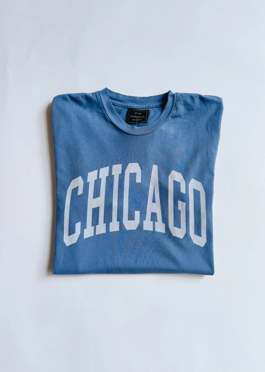 Chicago Collegiate Vintage Tee - Storm