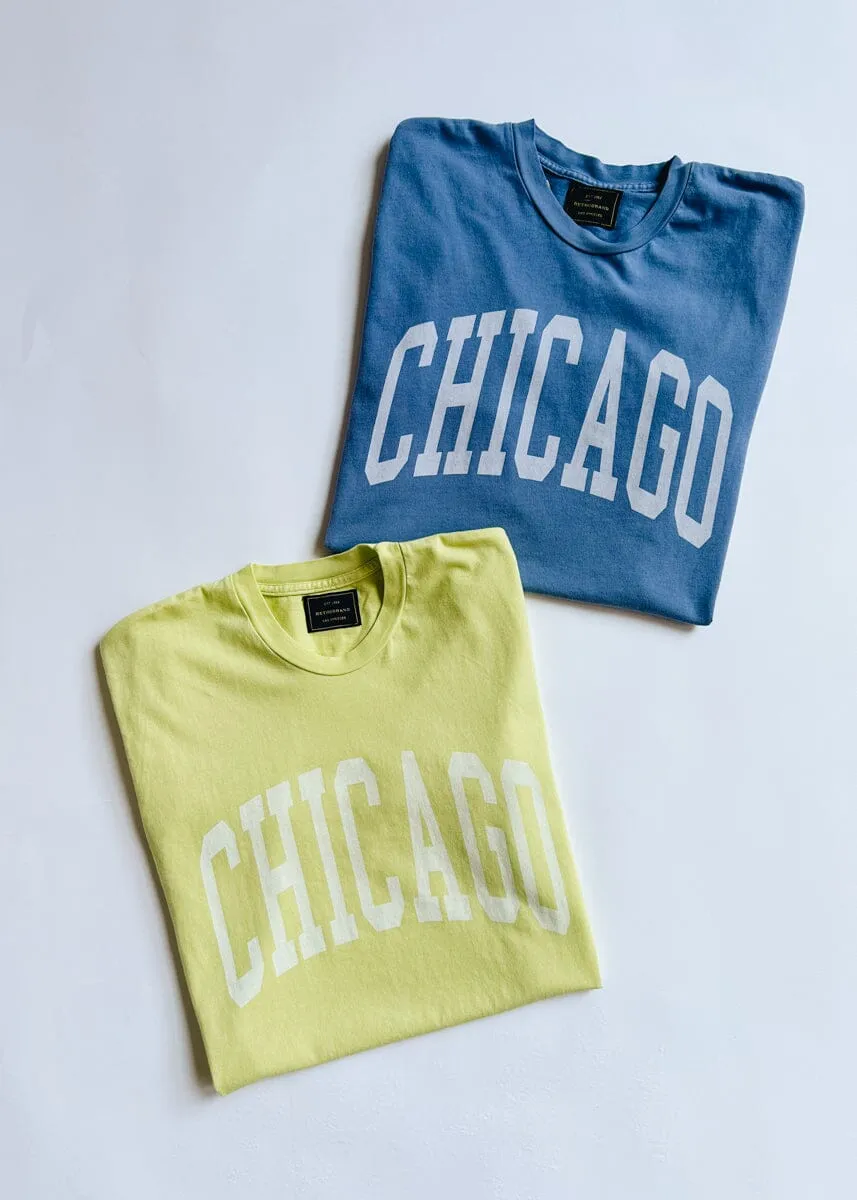 Chicago Collegiate Vintage Tee - Storm