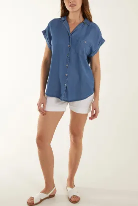 Cora Denim Short Sleeve Shirt