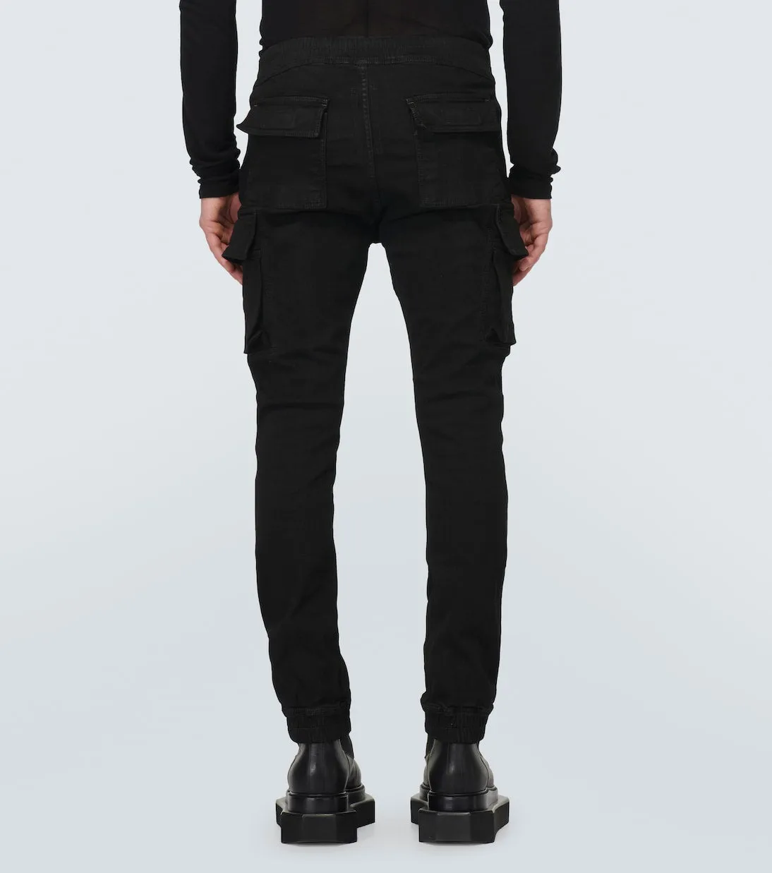 Denim cargo pants mastodon Drkshdw By Rick Owens, black