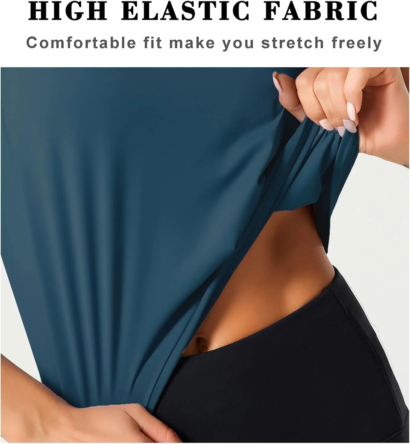 Dragon Fit Women Sleeveless Yoga Tops Workout Cool T-Shirt Running Short Tank Crop Tops