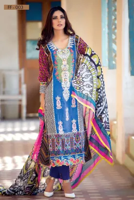 Falak Blossom Embroidered Lawn Collection '16 – FF03