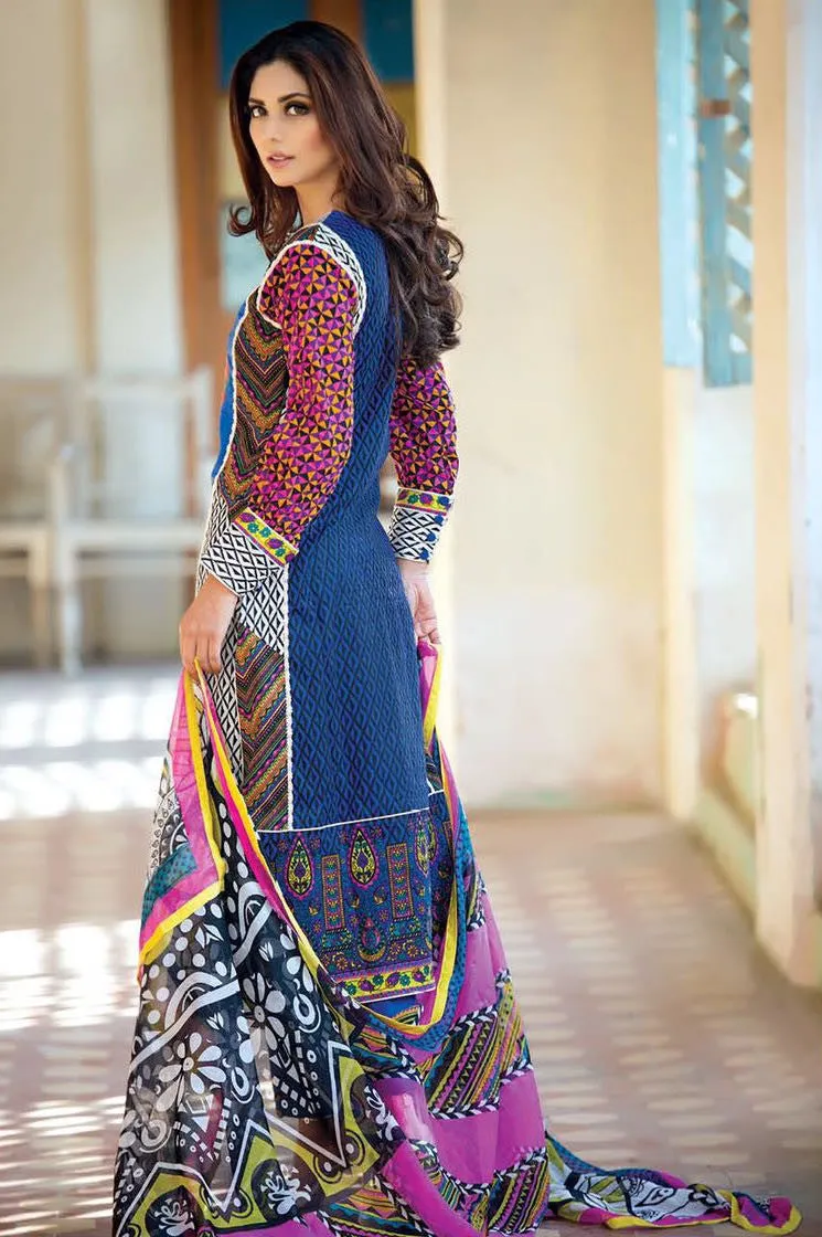 Falak Blossom Embroidered Lawn Collection '16 – FF03