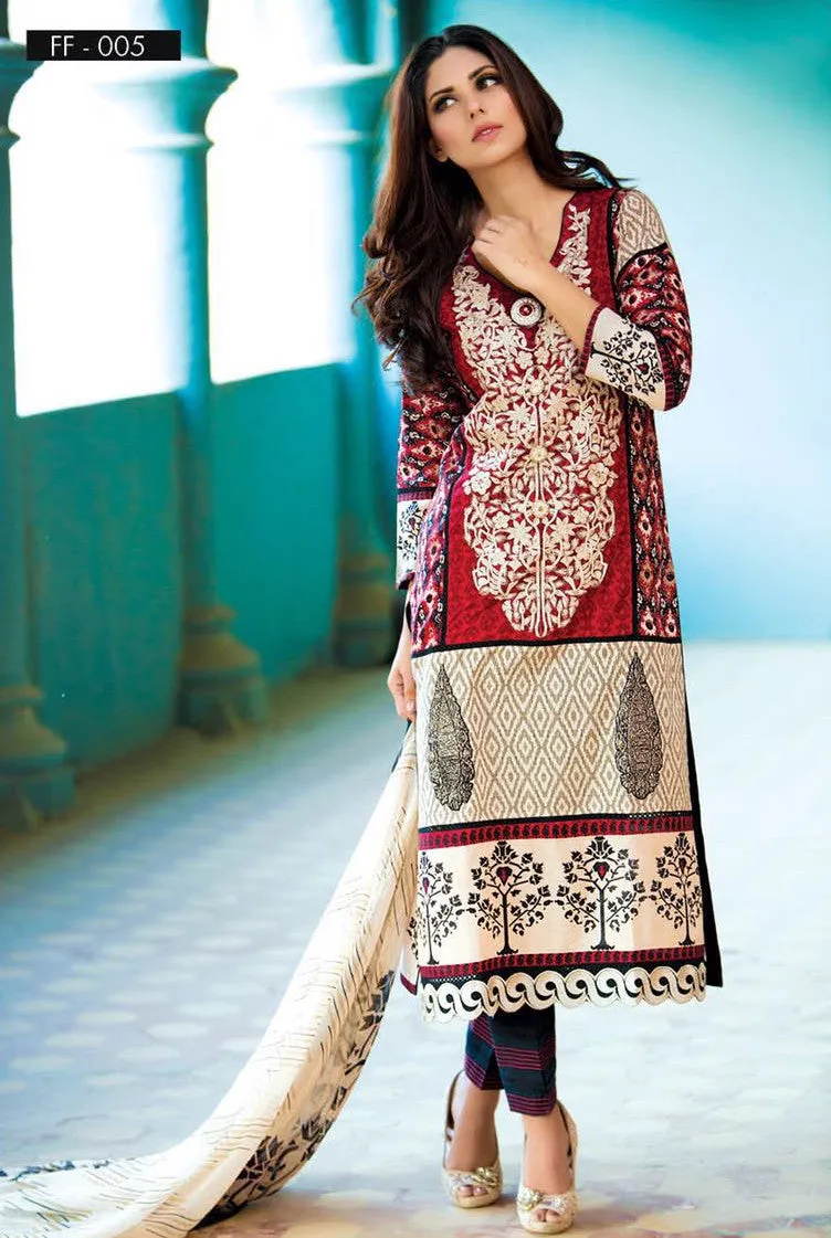 Falak Blossom Embroidered Lawn Collection '16 – FF05