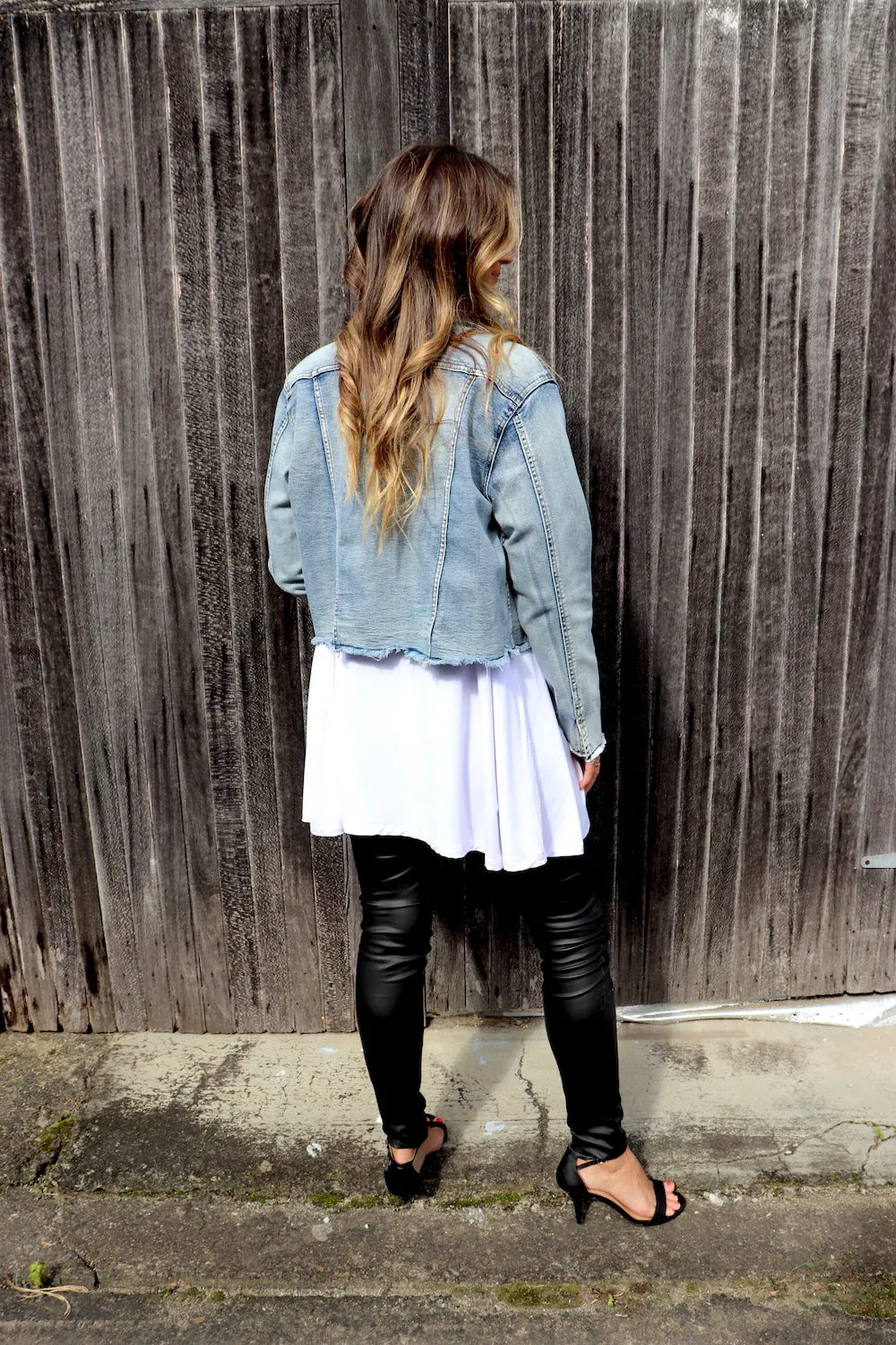 Frayed Edge Short Denim Jacket - 1 size 8 left