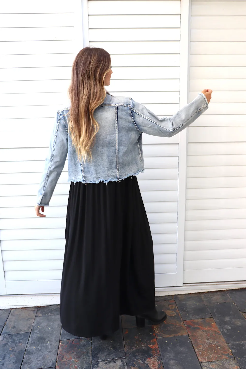 Frayed Edge Short Denim Jacket - 1 size 8 left