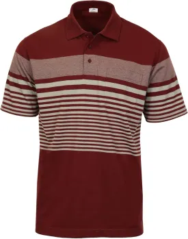 Gioberti Mens Multiple Stripe Polo Shirt with Pocket