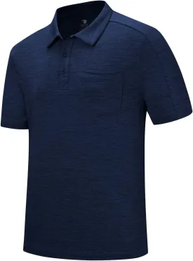 Gopune Men's Polo Shirts Short Sleeve Dry Fit Casual Sports Golf Collared Shirts with Pocket