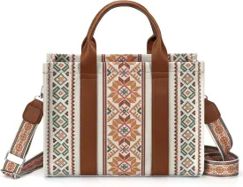 hatisan Canvas Tote Bag for Women Western Purses Shoulder Boho Bag Crossbody Bag Handbags Wallet