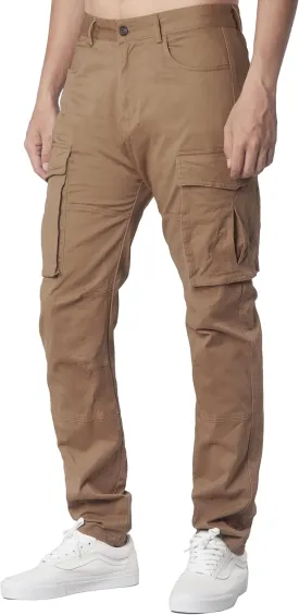 ITALYMORN Black Cargo Pants for Men Slim fit Khaki Work Pants with Pockets