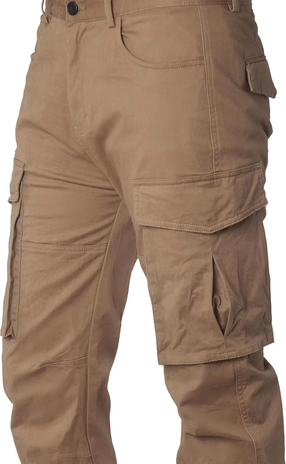 ITALYMORN Black Cargo Pants for Men Slim fit Khaki Work Pants with Pockets