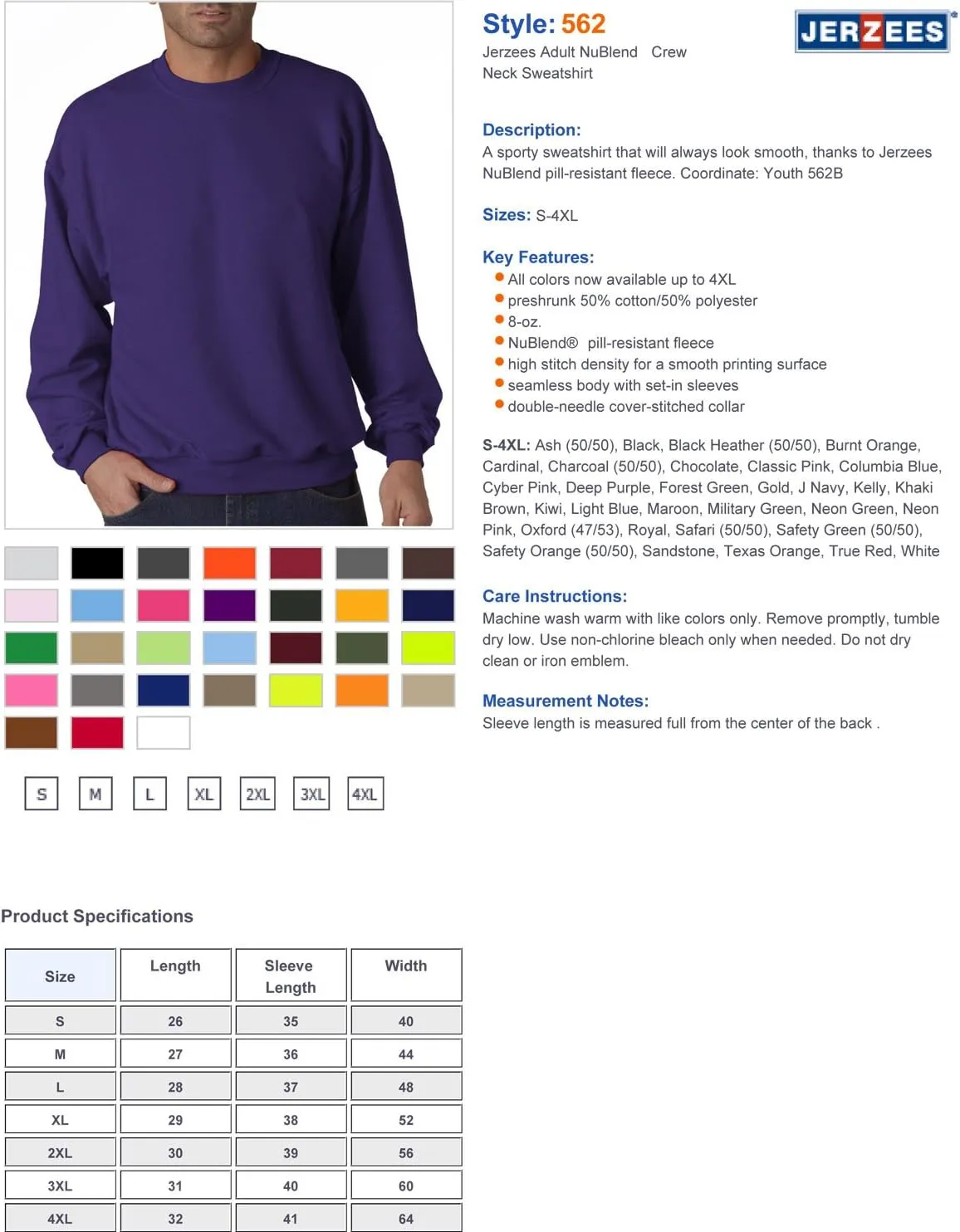 Jerzees Men's Jer-562mr