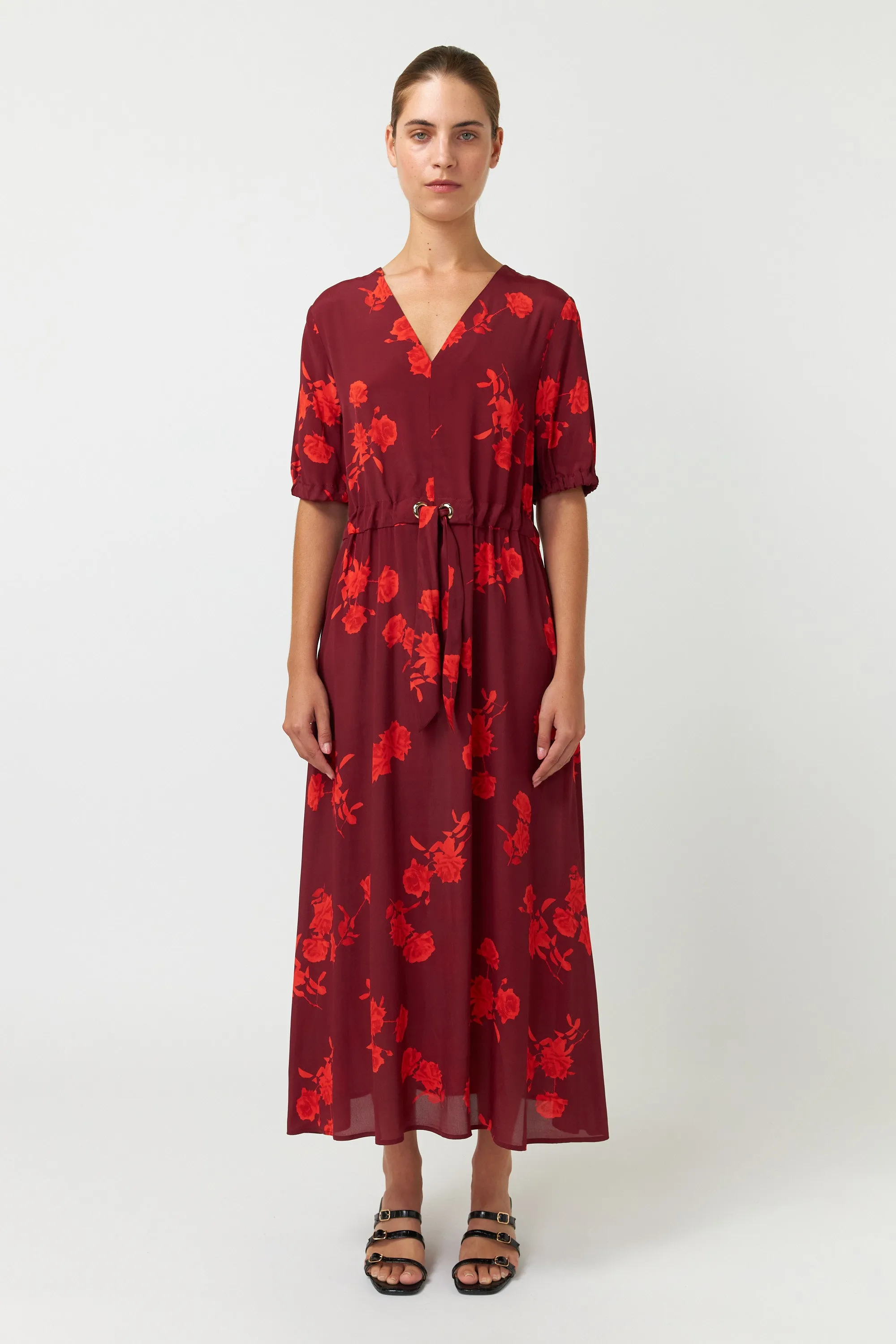 Kate Sylvester Beri Dress - Viscose/Silk - Wine