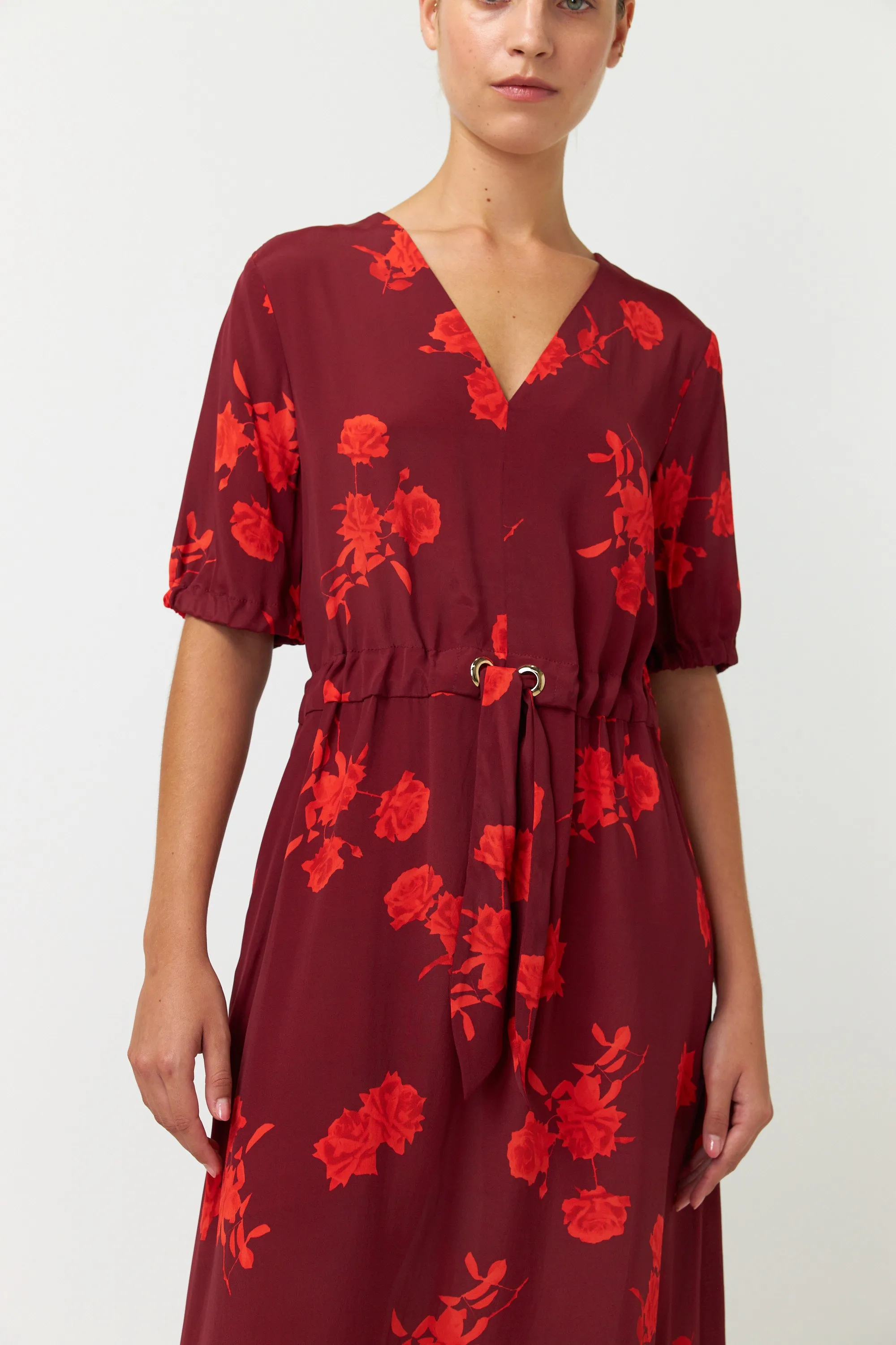 Kate Sylvester Beri Dress - Viscose/Silk - Wine