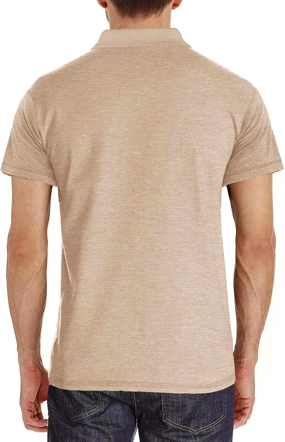 Mens Polo Shirts Casual Fashion T-Shirts Short Sleeve Button Up Golf Shirts Tops with Pocket