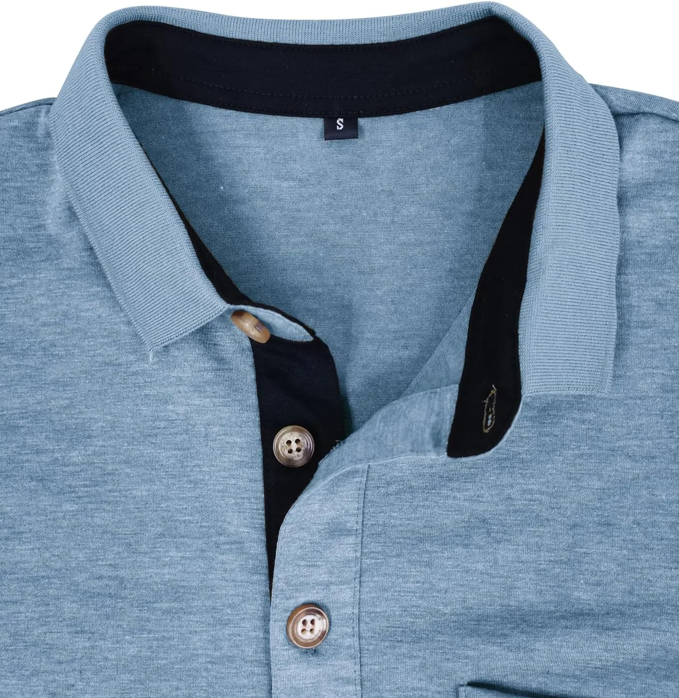 Mens Polo Shirts Casual Fashion T-Shirts Short Sleeve Button Up Golf Shirts Tops with Pocket
