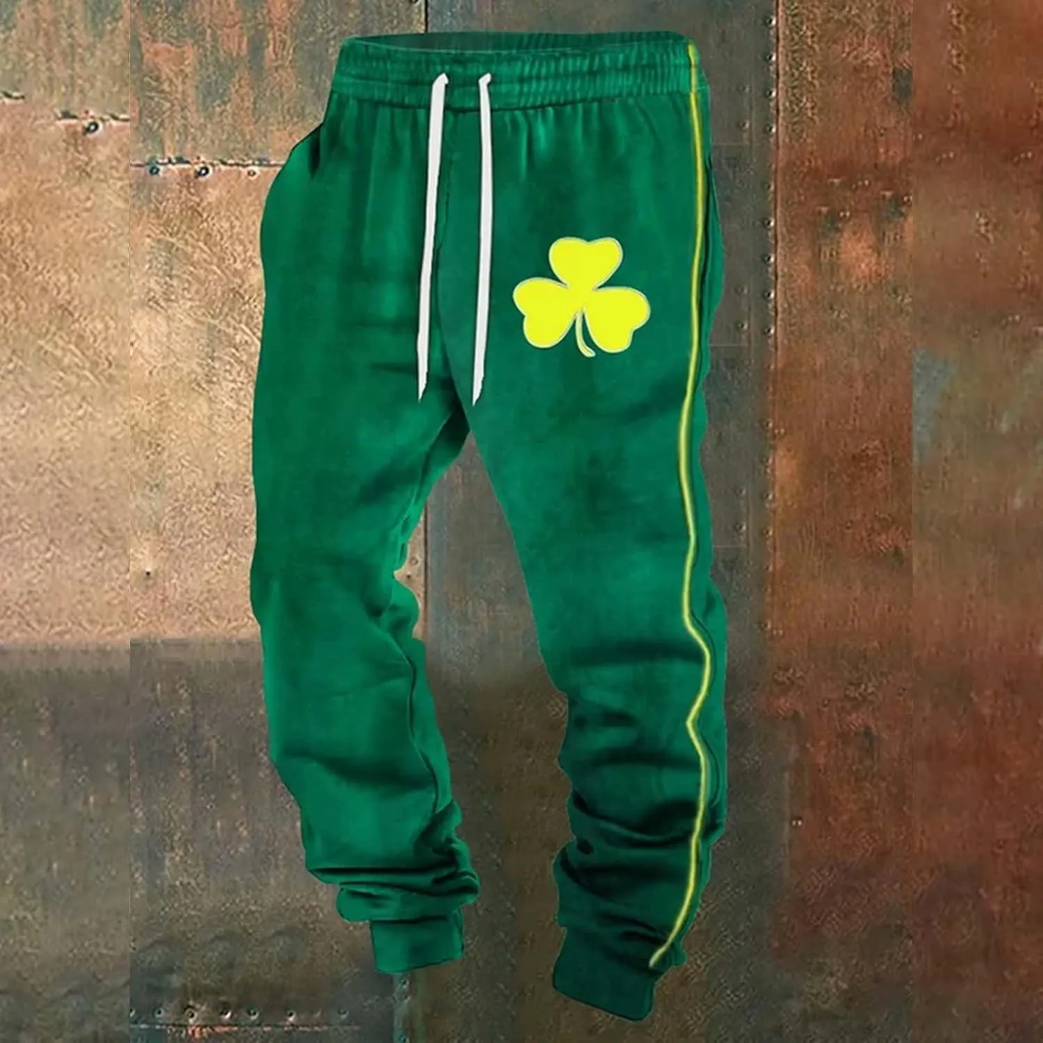 Men's St. Patrick's Day Lucky Shamrock Sweatpants Athletic Pants Traning Track Pants Joggers Athletic Fitness Bottoms