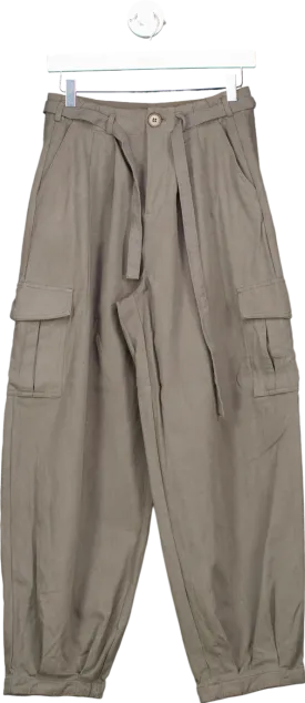 PrettyLittleThing Khaki Cargo Trousers UK 6