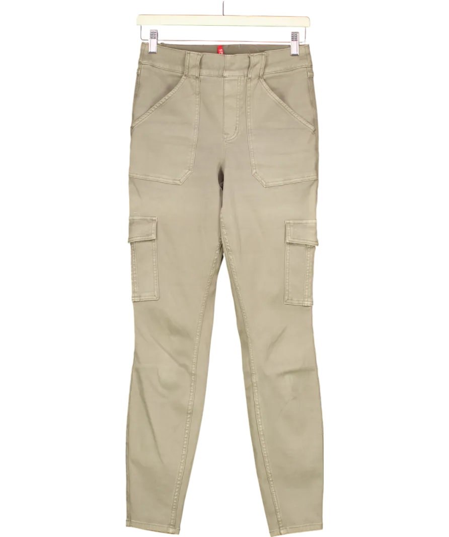 Spanx Khaki  High Waist Skinny Cargo Jeans UK M