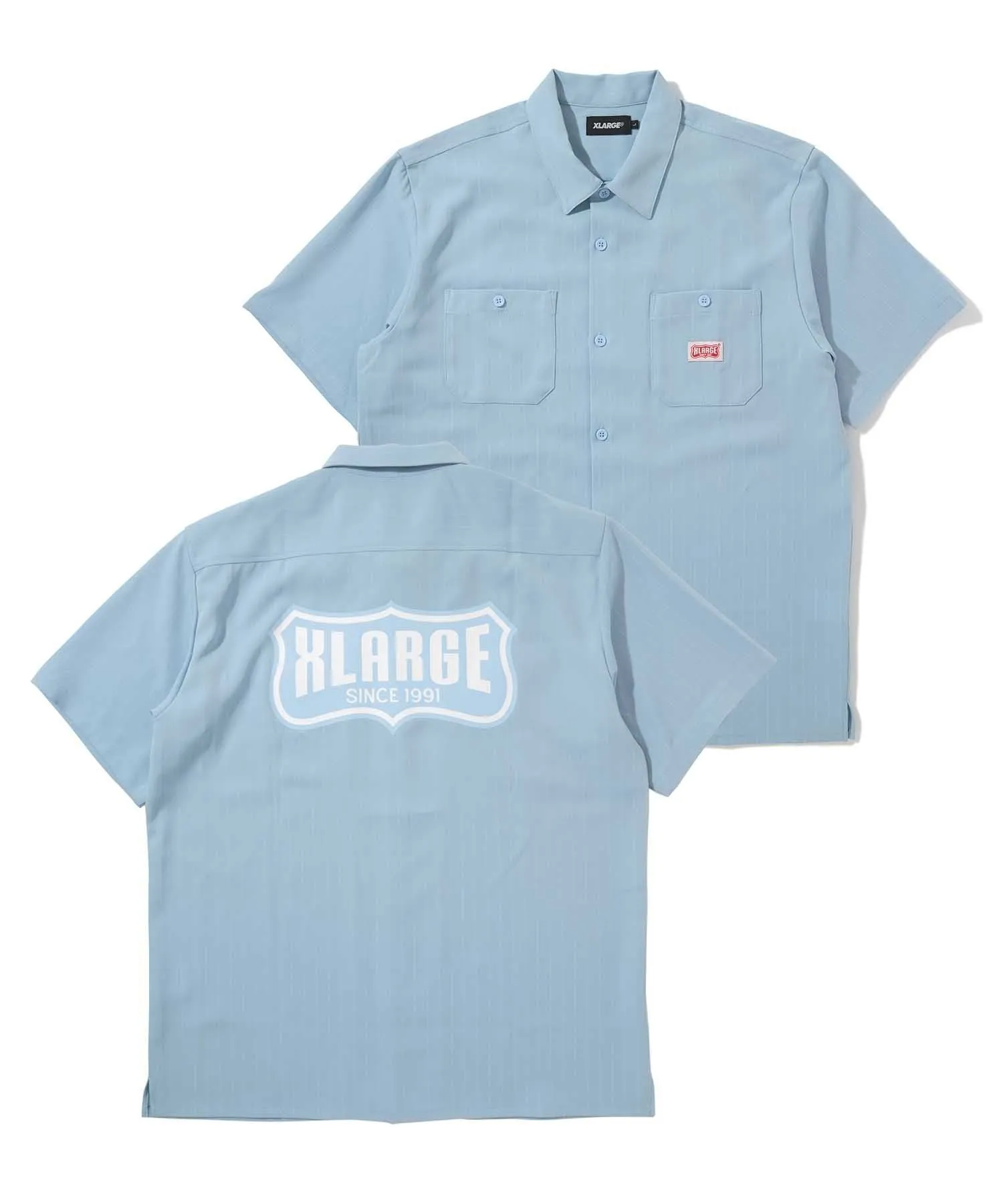 S/S STRIPE WORK SHIRT