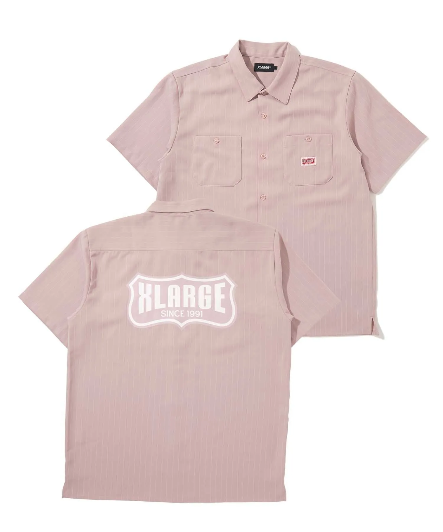 S/S STRIPE WORK SHIRT