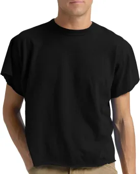 Sunborui Men's Boxy Cropped Raw Cut Tee Short Sleeve Round Neck T Shirts Casual Basic Tops