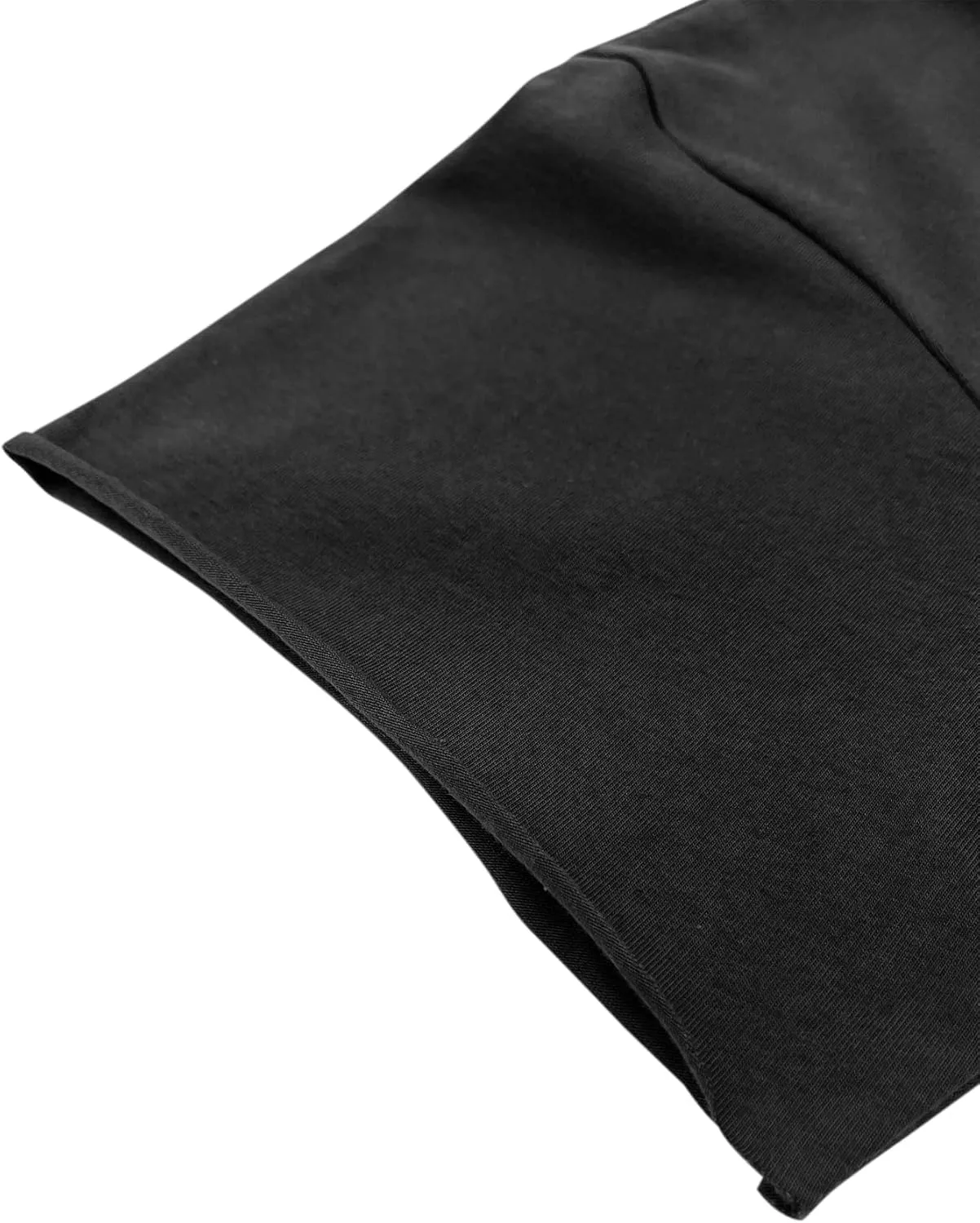 Sunborui Men's Boxy Cropped Raw Cut Tee Short Sleeve Round Neck T Shirts Casual Basic Tops