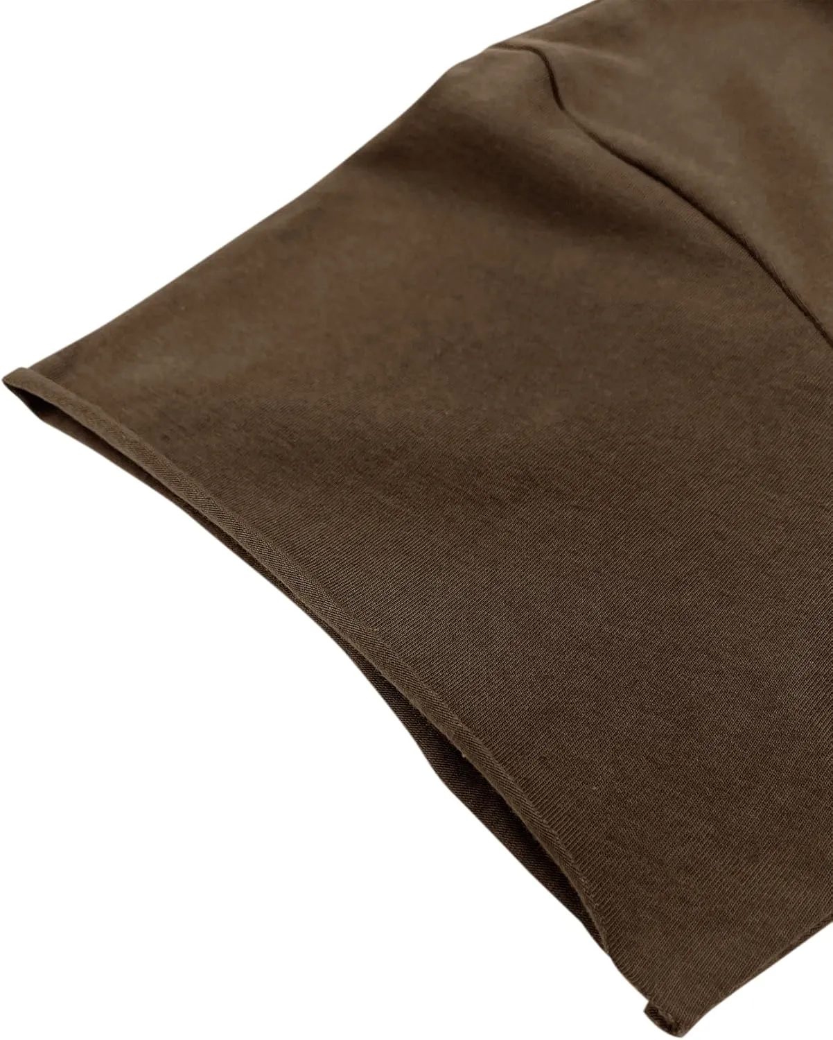 Sunborui Men's Boxy Cropped Raw Cut Tee Short Sleeve Round Neck T Shirts Casual Basic Tops
