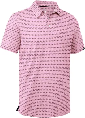 SWISSWELL Mens Golf Shirt Short Sleeve Moisture Wicking Print Polo Shirts for Men Performance Collared Summer Athletic Tshirt