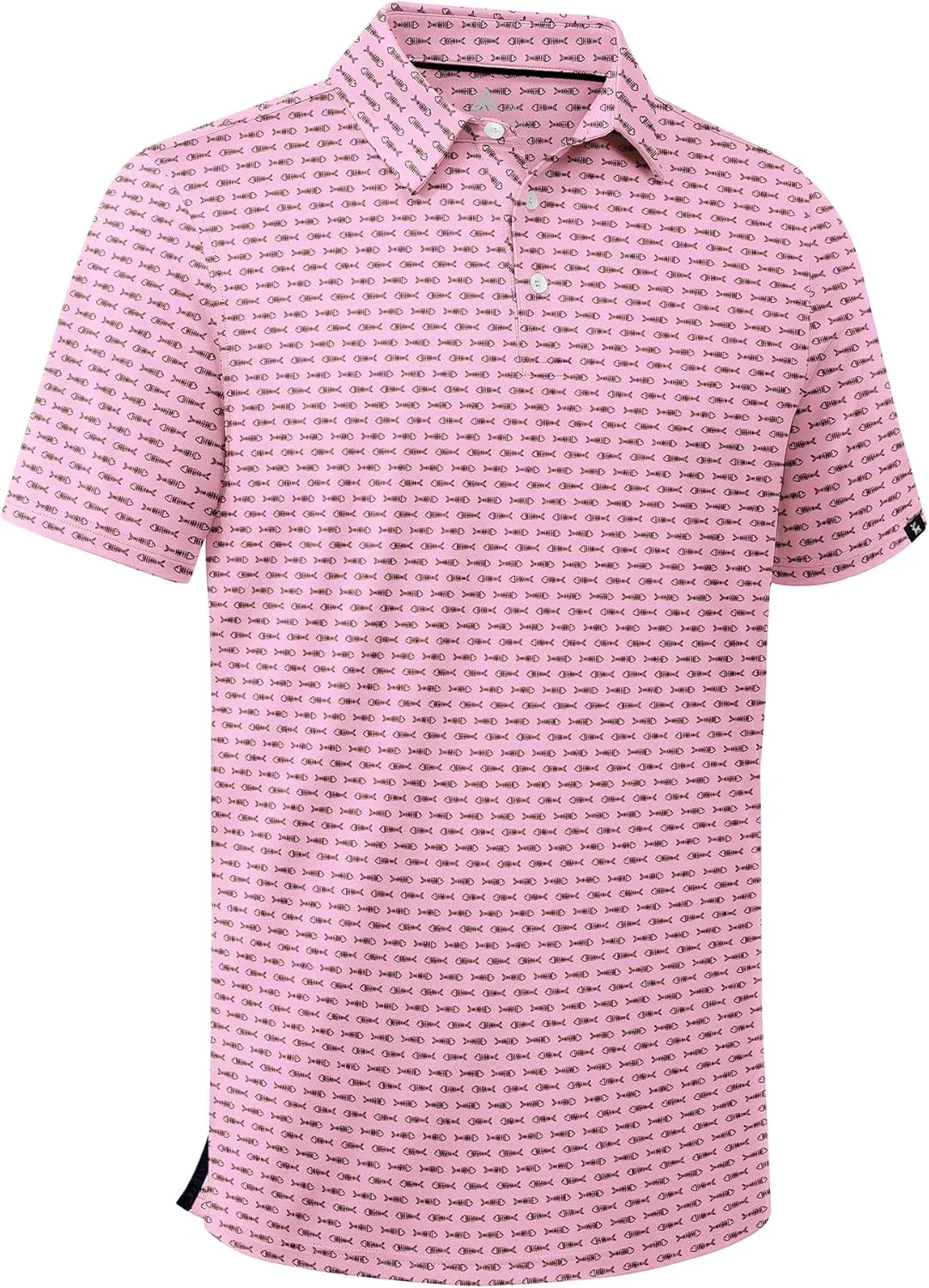 SWISSWELL Mens Golf Shirt Short Sleeve Moisture Wicking Print Polo Shirts for Men Performance Collared Summer Athletic Tshirt