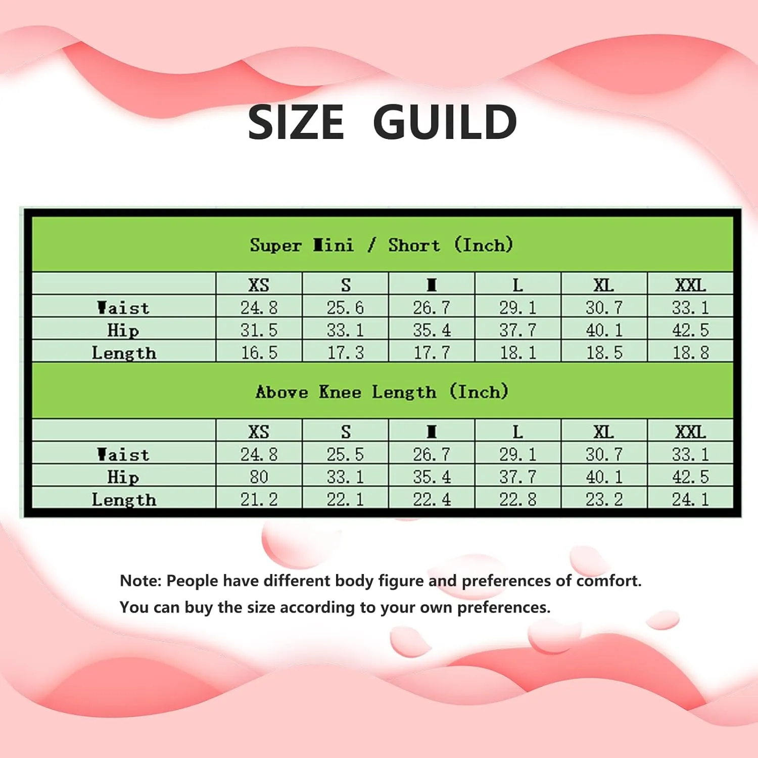 Topdress Women's Bodycon Pencil Skirts Basic Elastic High Waisted Stretch Short Skirt Knee Lenght with Slit