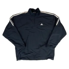 Vintage 90s 00s Black White Embroidered Zip-Up Adidas Sports Track Jacket 2XL