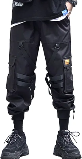 XYXIONGMAO Men's Cyberpunk Techwear Cargo Pants Baggy Streetwear Japanese Pants Men Outdoor Cool Trendy Casual Trousers Mens